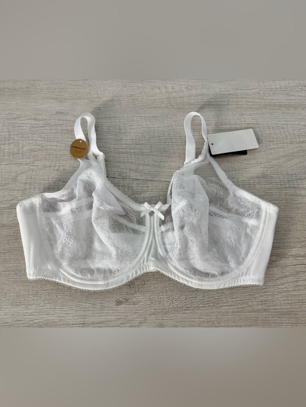 Wacoal Women's White Retro Chic Full-Figure Underwire Bra 855186 Size 40D